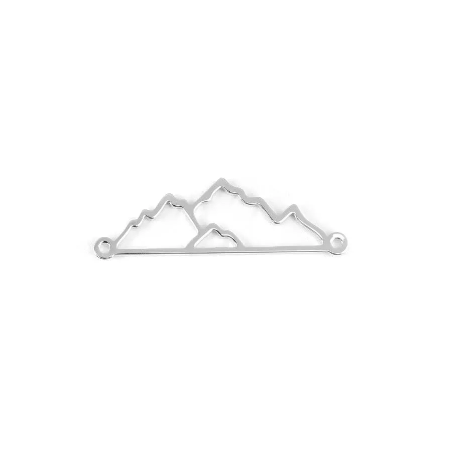 34mm Rhodium Plated Scenic Mountain Connector