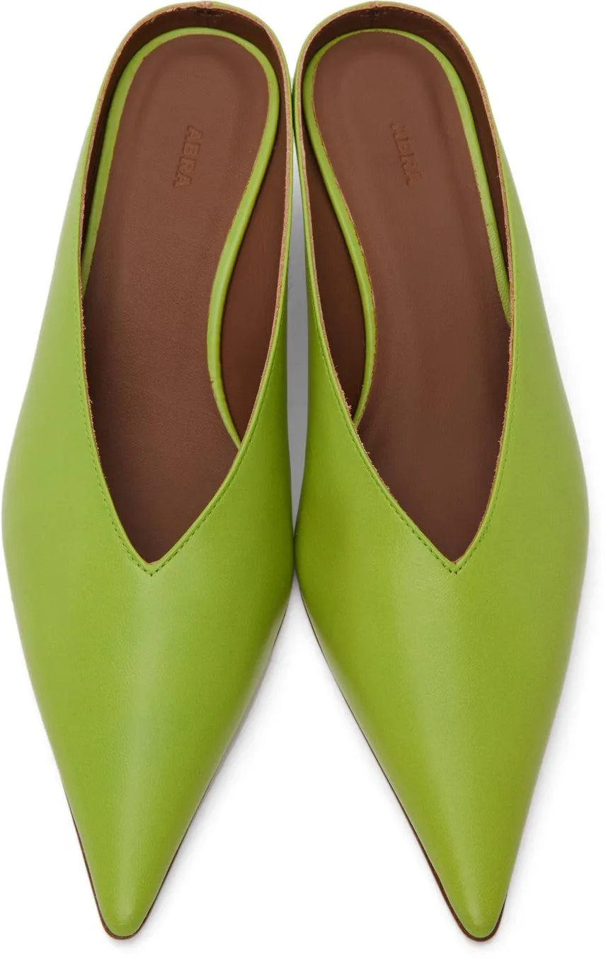 Abra SSENSE Exclusive Green Concorde Mules