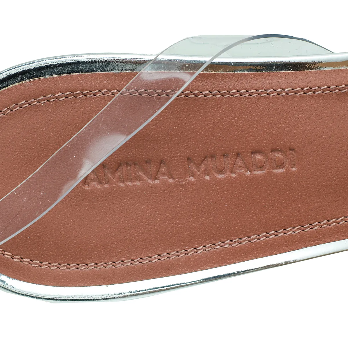 Amina Muaddi White Rosie Glass Slingback 37