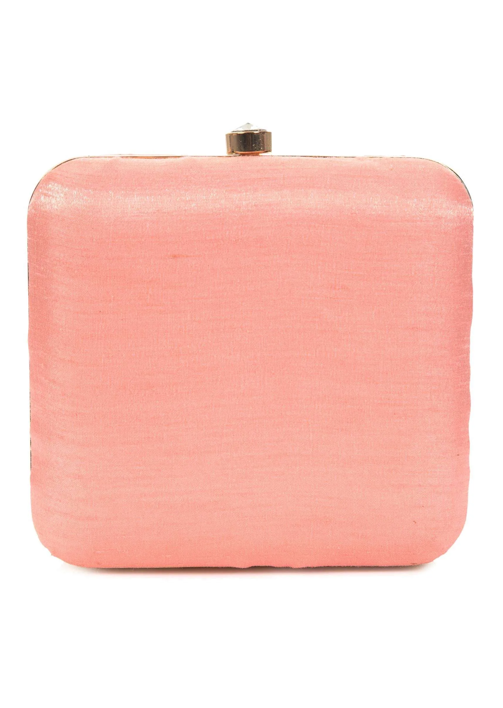 Baby pink Zardosi Work Clutch