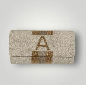 Beaded Stripe Clutch