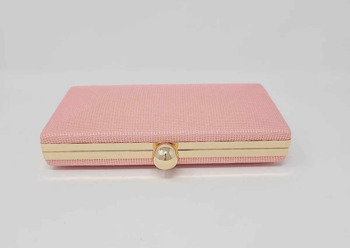 Blush Pink Box Clutch Bag