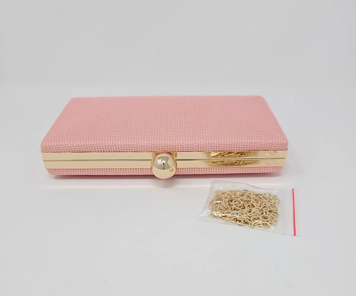 Blush Pink Box Clutch Bag