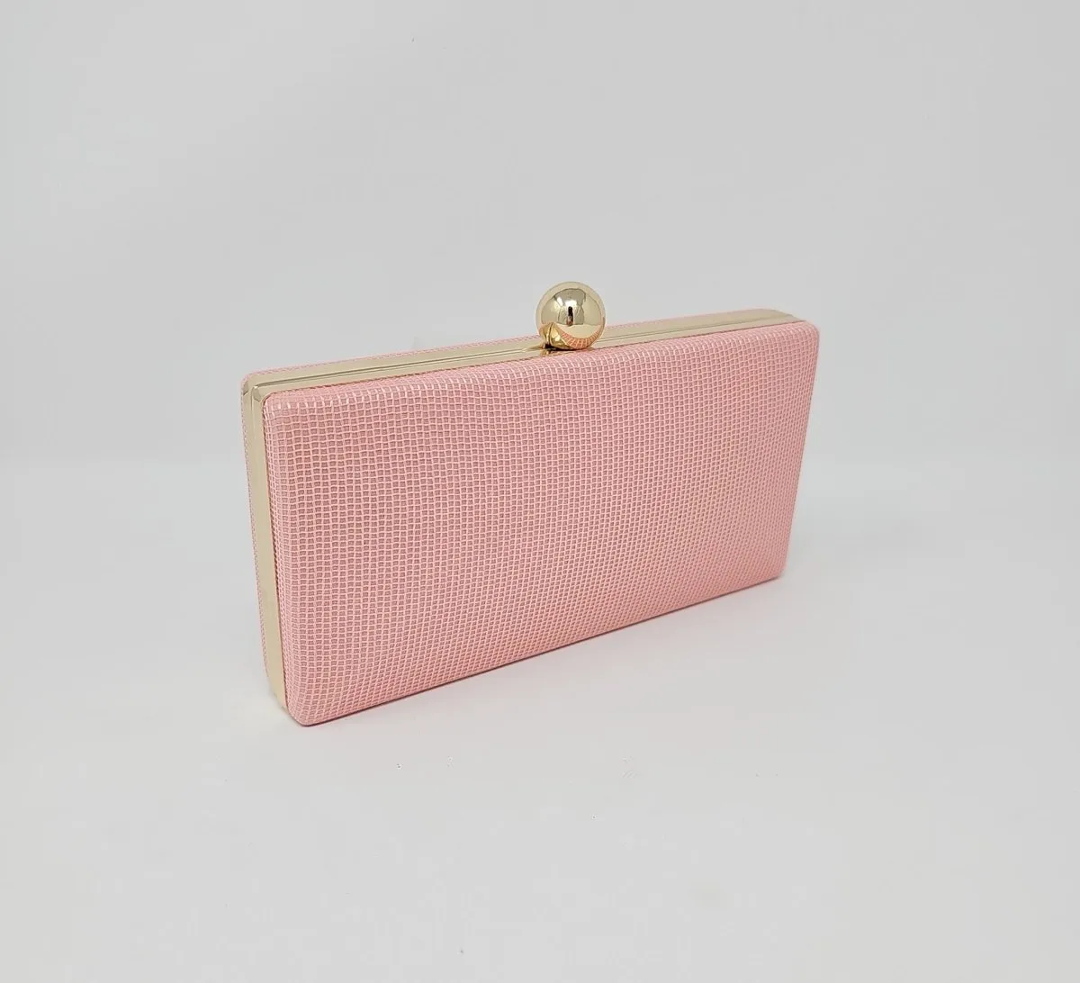 Blush Pink Box Clutch Bag