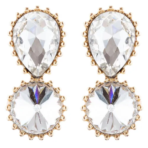 Bridal Wedding Jewelry Prom Simple Sparkle Fashion Dangle Earrings E974 Gold