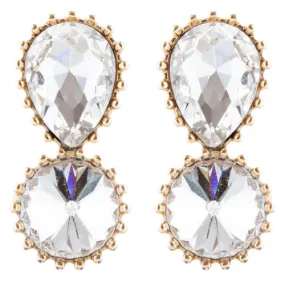 Bridal Wedding Jewelry Prom Simple Sparkle Fashion Dangle Earrings E974 Gold