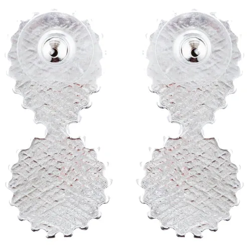 Bridal Wedding Jewelry Prom Simple Sparkle Fashion Dangle Earrings E974 Silver