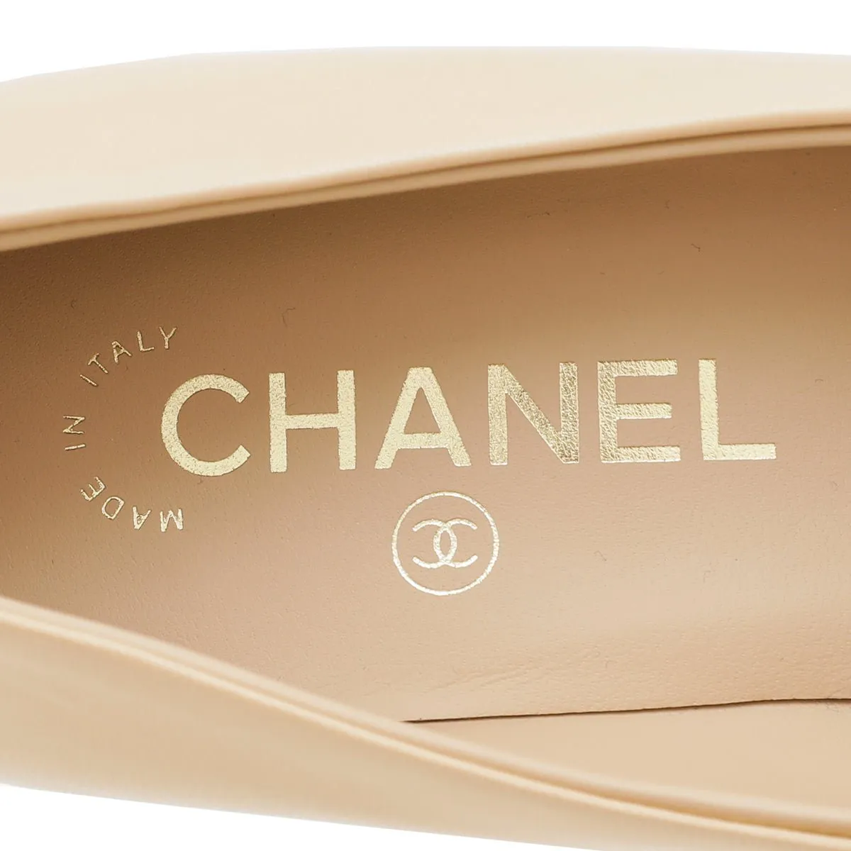 Chanel Bicolor Pearl Heel Pointed Pumps 38