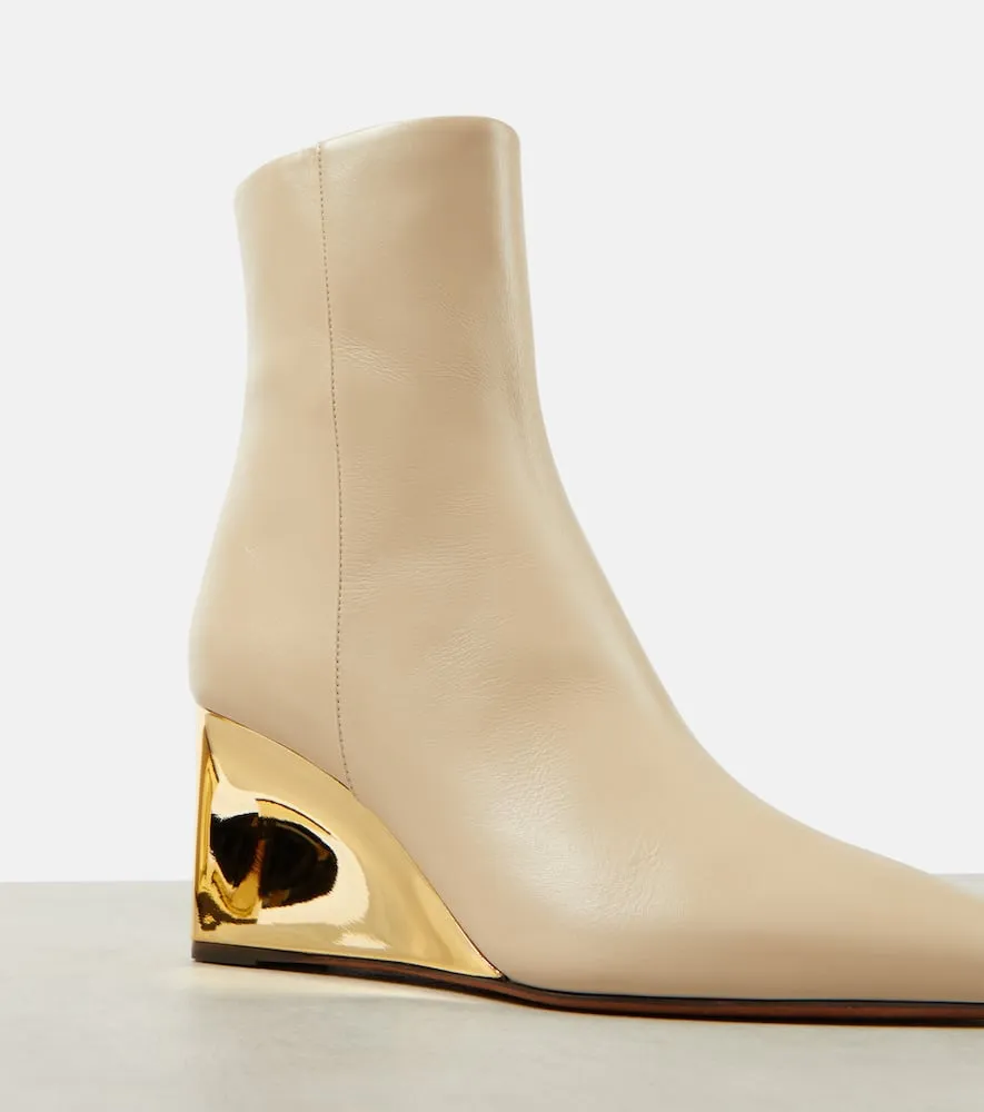 Chloe Rebecca leather wedge ankle boots