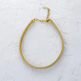 Chunky Ribbed Choker Necklace