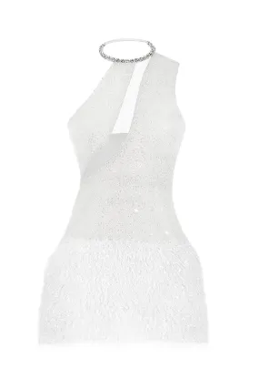 CRYSTAL SEQUIN MINI DRESS