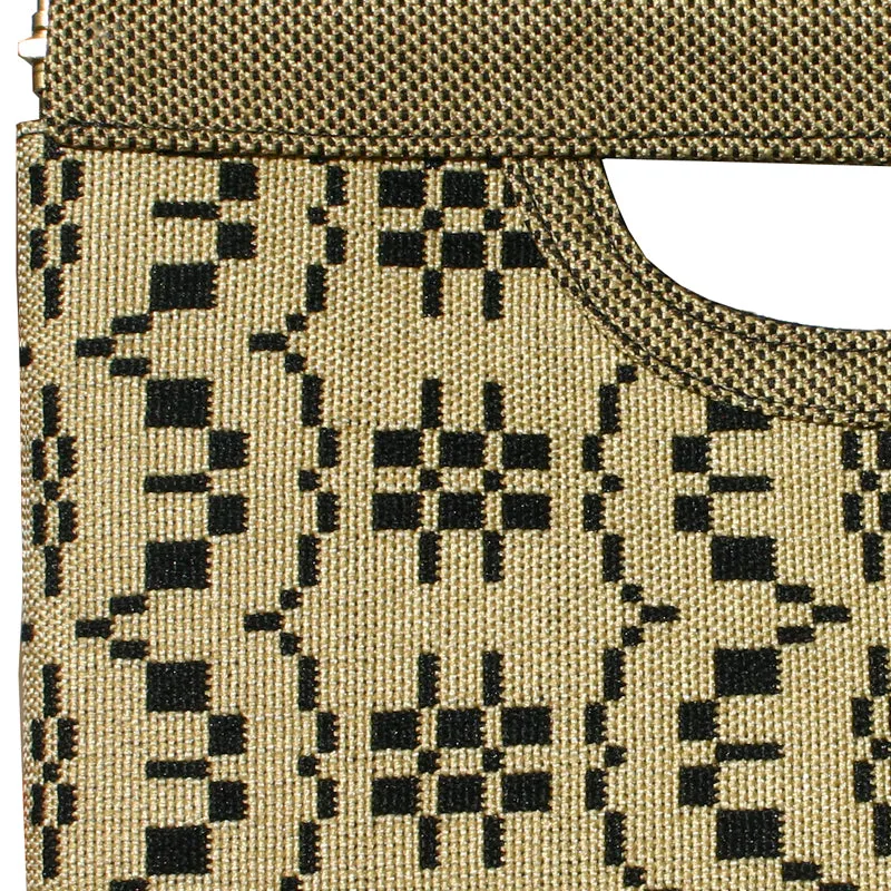 Cut-Out Clutch - Wheat Basketweave 1975
