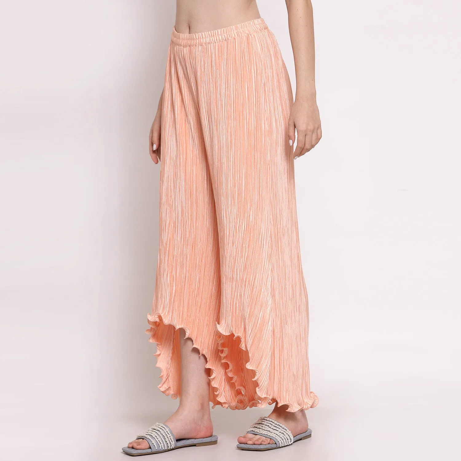 Peach Plisse Pant