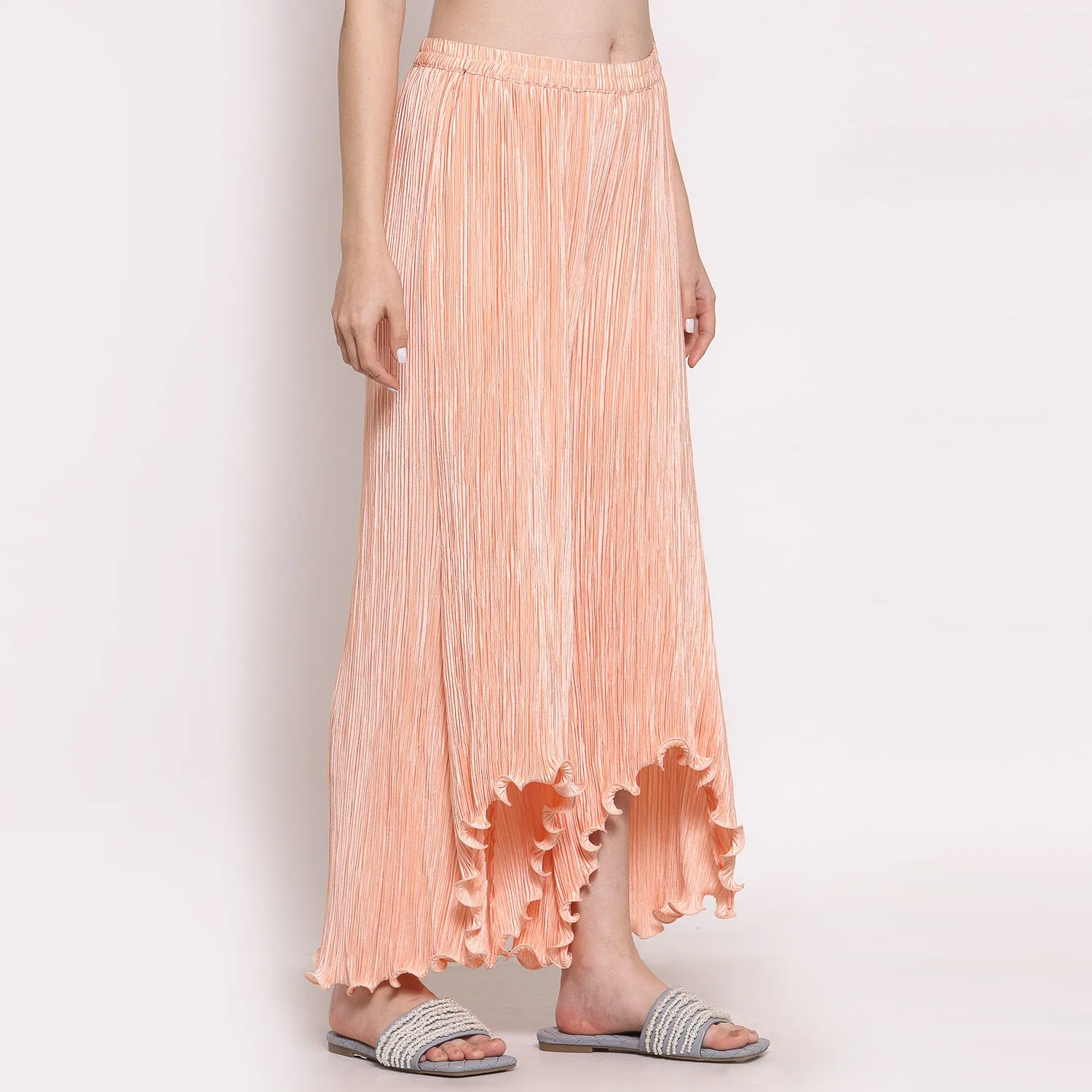 Peach Plisse Pant