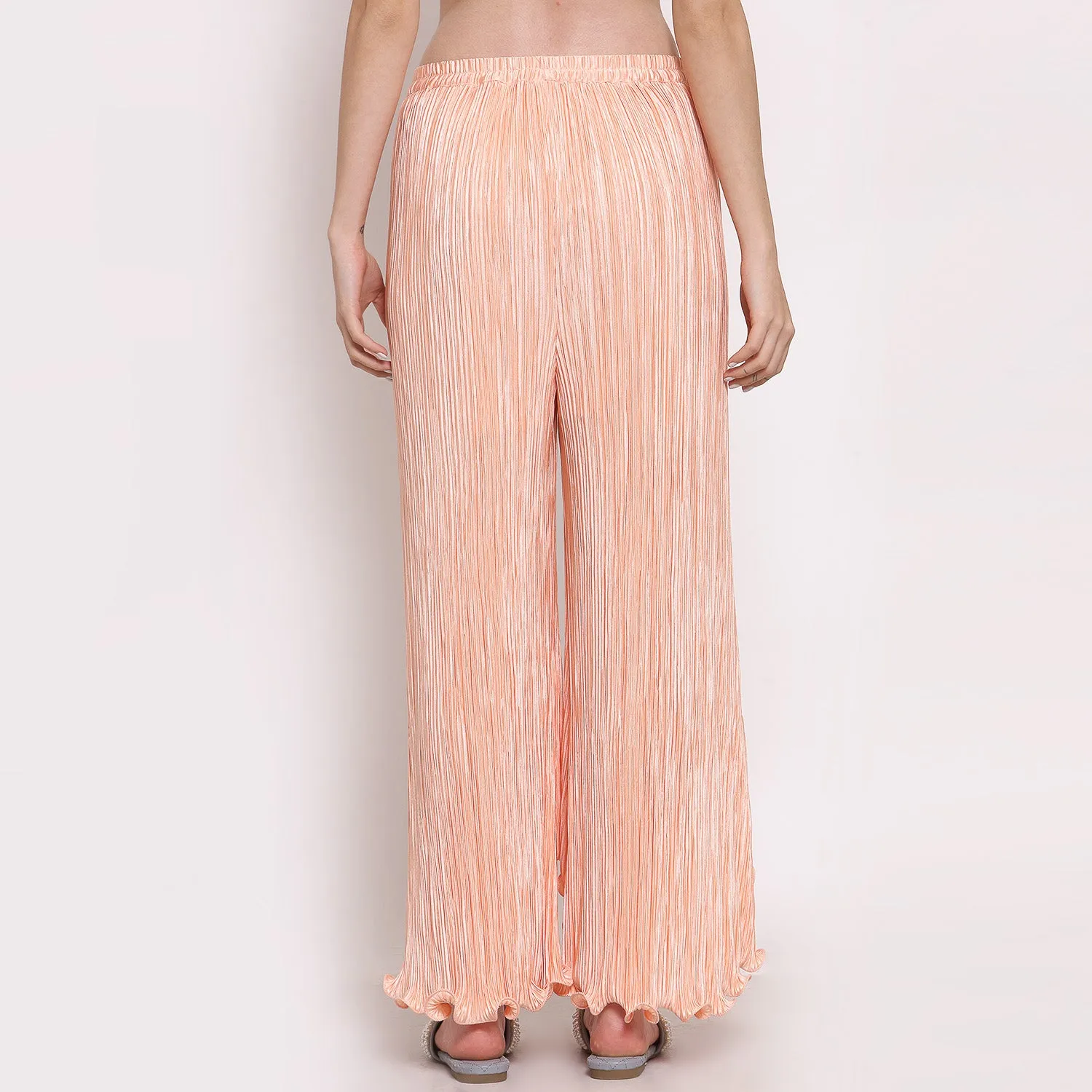 Peach Plisse Pant