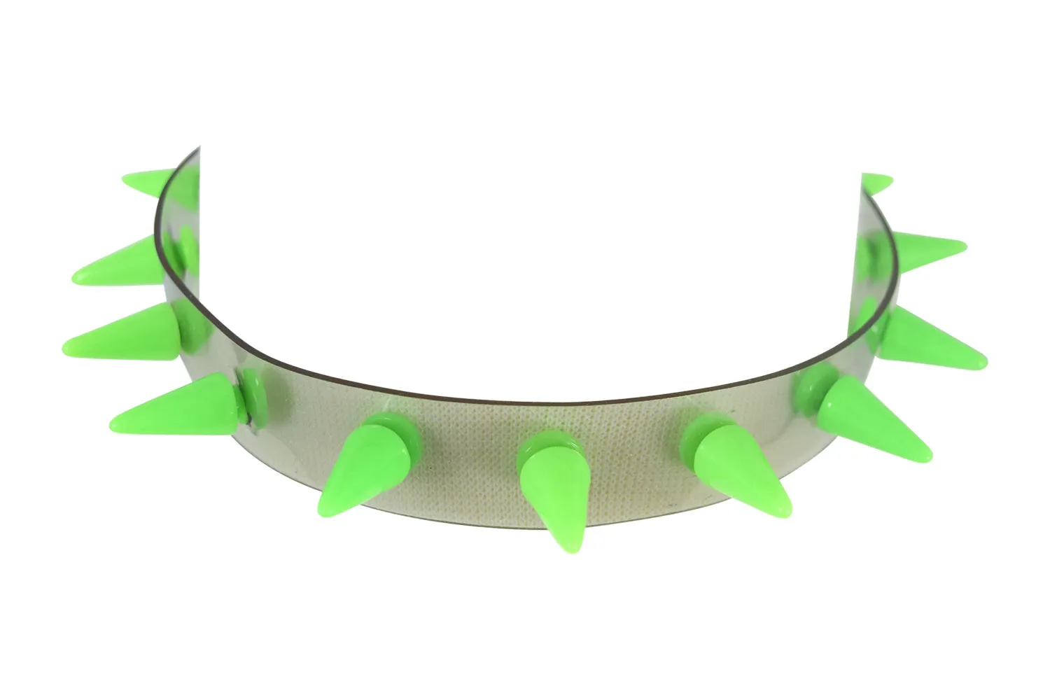 Punk Rave Transparent Clear Neon PVC Spiked Collar Choker Necklace