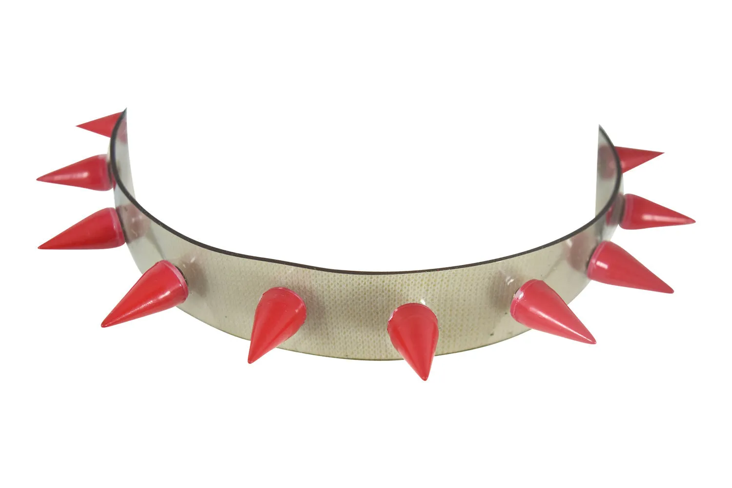 Punk Rave Transparent Clear Neon PVC Spiked Collar Choker Necklace